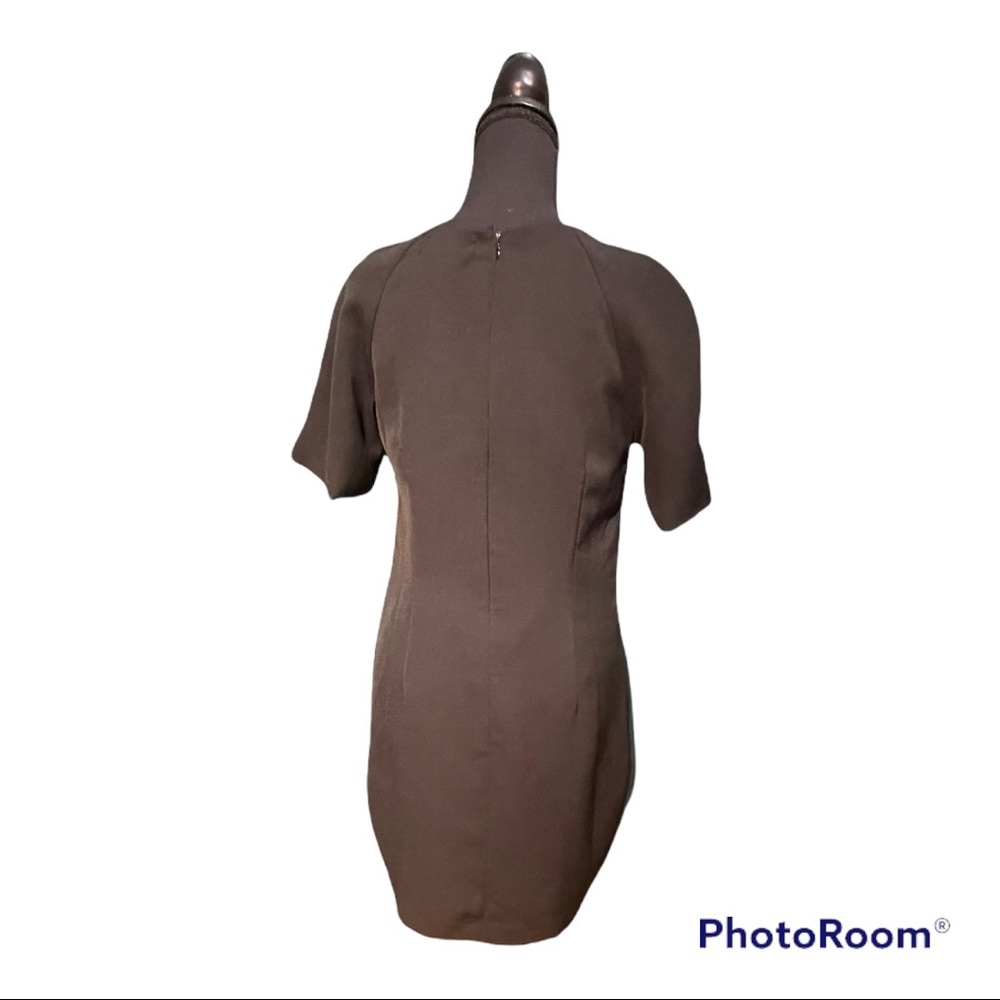 Bordeaux Is The Basic Solid Black Mini Shift Dres… - image 7